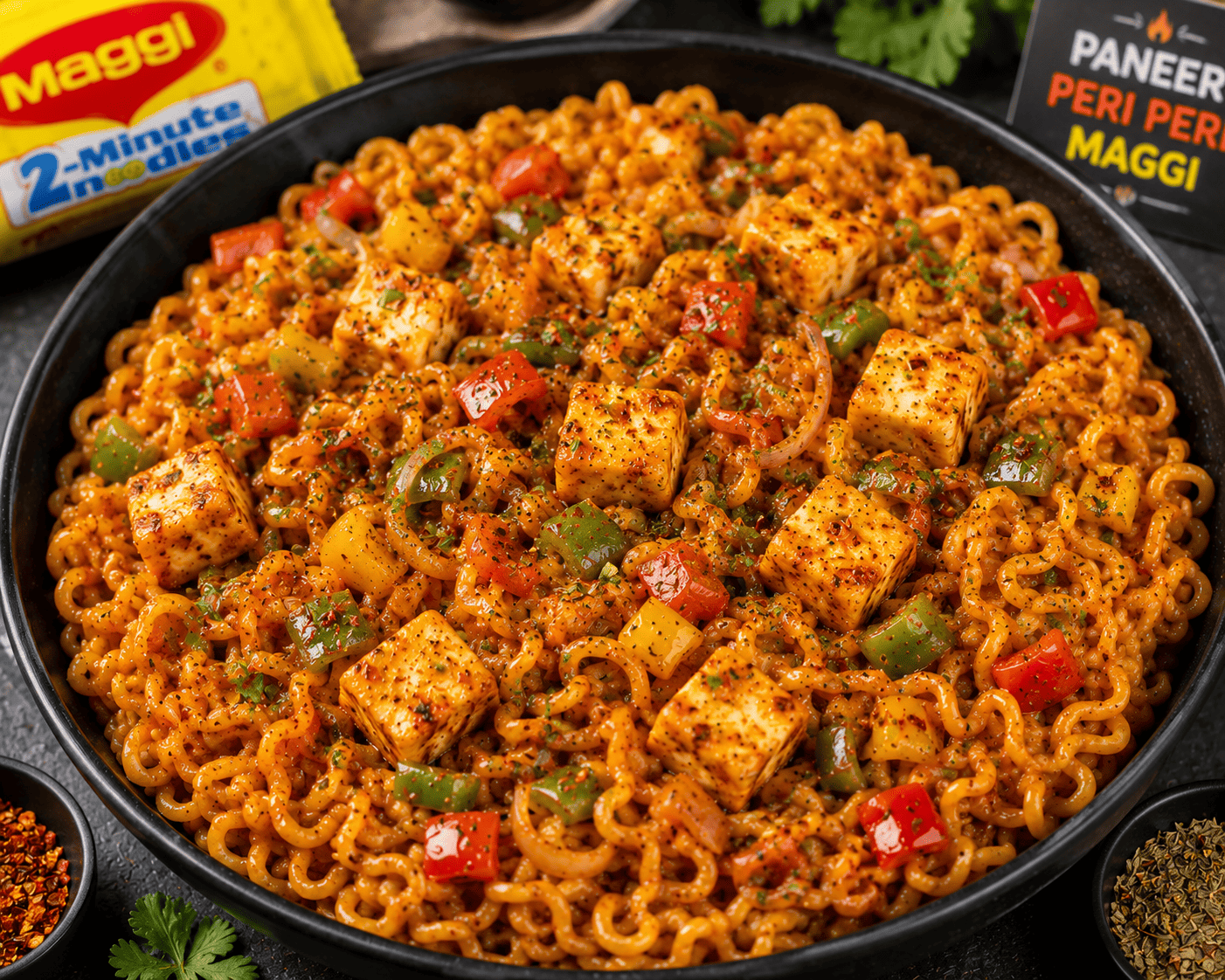 Paneer Peri Peri Maggi
