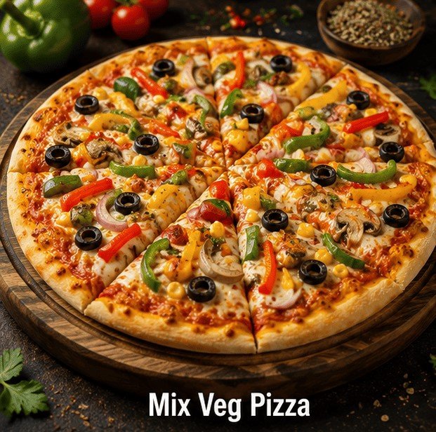 Mix Veg Pizza (7 Inch)