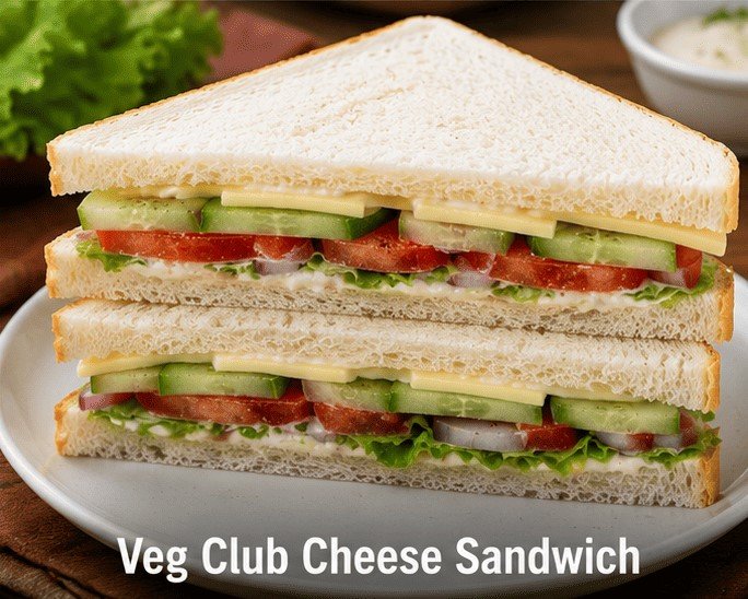 Veg Club Cheese Sandwich